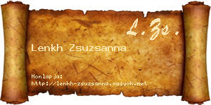 Lenkh Zsuzsanna névjegykártya
